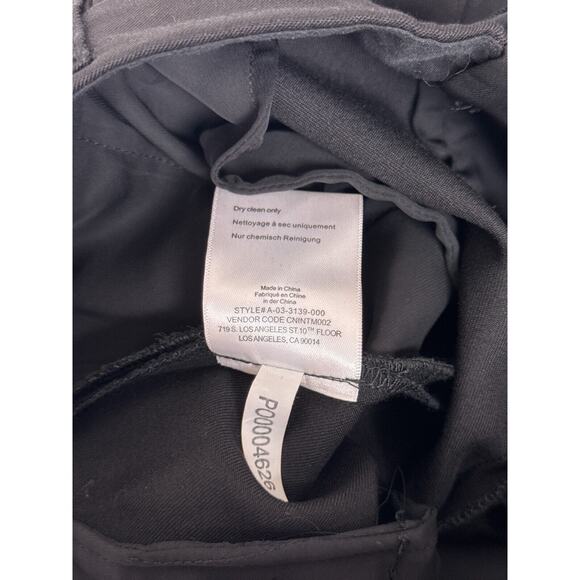 New Anine Bing Classic Pants 32 / US 2 Womens Black Wool Slim Straight Trouser - Picture 8 of 8